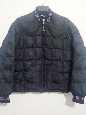Vintage Walls Blizzard-Pruf USA Insulated Puffer Jacket XL Western Aztec Trim